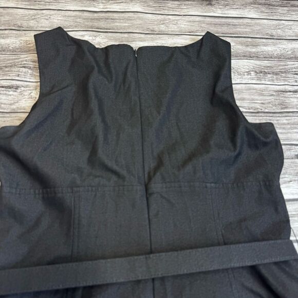 Cache Contour Collection Womens Sleeveless Belted Pencil Dress 12 Dark Grey Gray - Picture 12 of 15